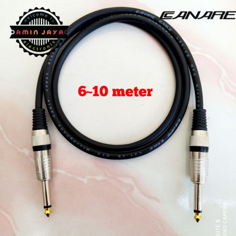 Kabel gitar bass instruments kabel jack 6,5 mono canare japan standard 6 sampai 10 meter