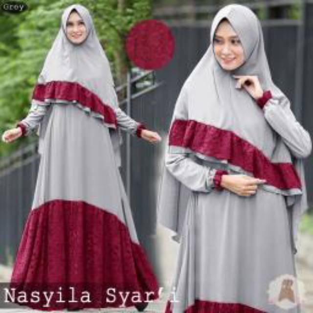 GAMIS NASYILA ORI EP - GAMIS BUSUI BIG SIZE JUMBO - MAXI DRESS MUSLIM BUSUI MURAH - MAXI HIJAB SET