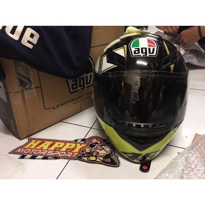HELM FULLFACE AGV K3 GOTHIC BLACK ORIGINAL ITALY SIZE L MULUS LIKE NEW