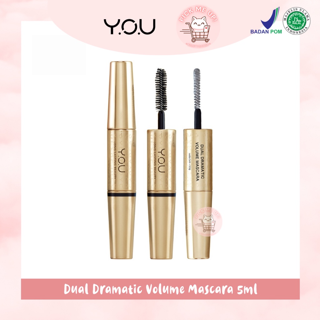 YOU The Gold One Dual Dramatic Volume Mascara [Long Lasting] | TERMURAH & TERLARIS | Maskara Waterpr