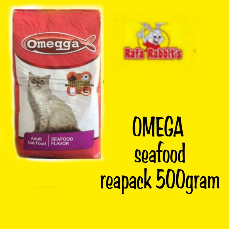 

Omega 500gram Seafood catfood premium catfood