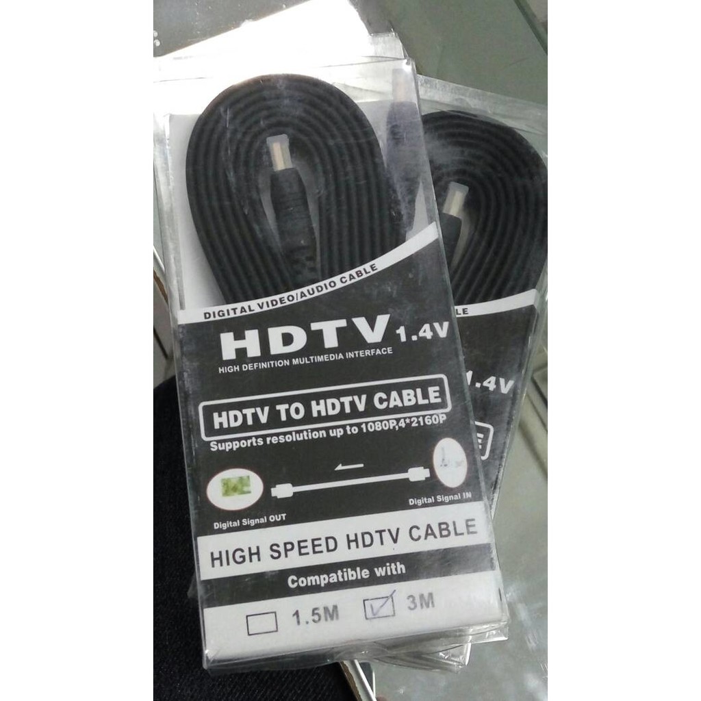 Kabel HDMI 3 Meter Gold Flat / Kabel HDMI 3 M FLAT HIGH QUALITY