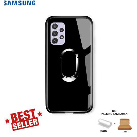Glass Case Ring Magnetic Samsung A32 5G Backdoor Tempered Miror Mhs-1070