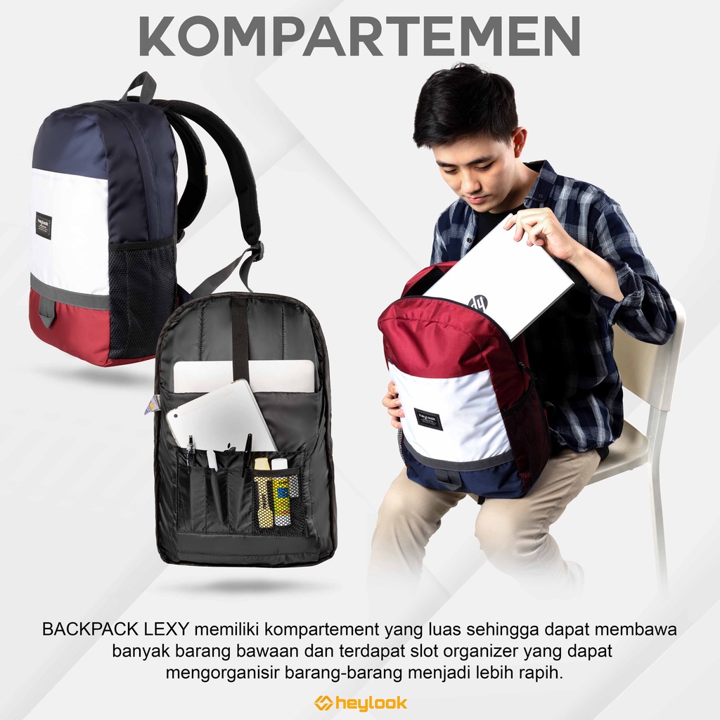 Tas Ransel Pria Wanita Tas Punggung Backpack Tas Gendong Tas Kuliah Tas Sekolah SMP SMA Tas Laptop Tas Kerja Tas Gendong Tas Mudik Kuat Berkualitas