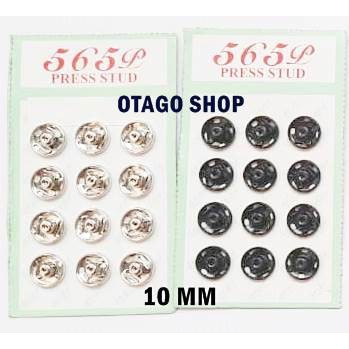 Kancing Jepret Besar / Kancing Cetet Besar 565 - Hitam, 10mm
