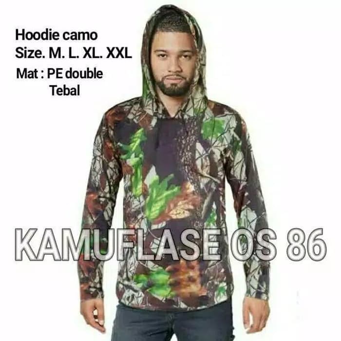 Promo Murah  Kaos camo Tudung panjang switer camo Hodie PE SINGLE