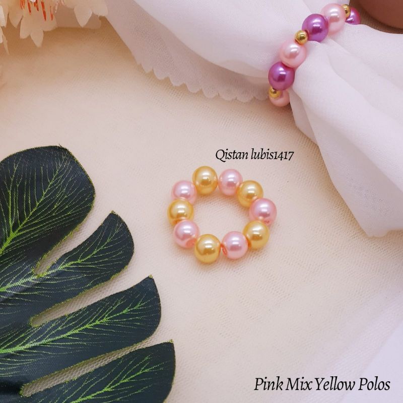 Ring Hijab Mutiara Pastel Polos N CCB