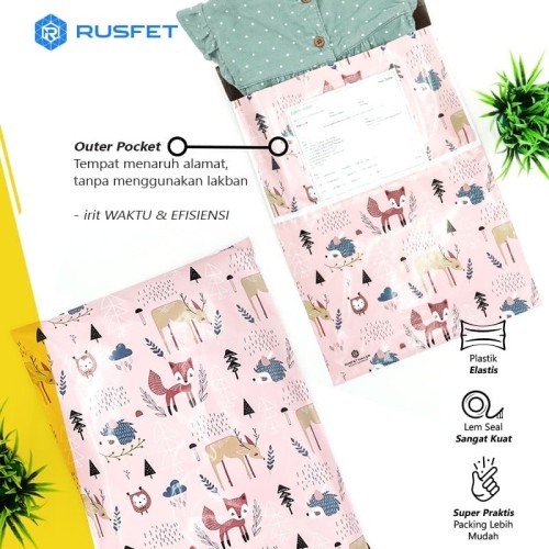 Polymailer | Plastik Packing | Plastik Packing Online | Motif Foxy Friends