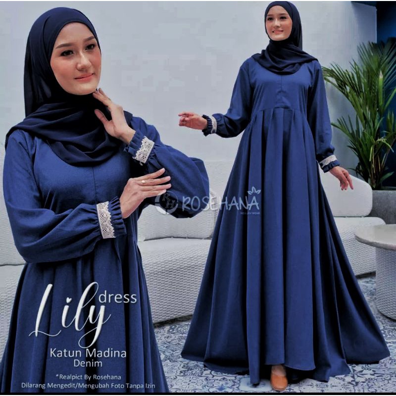 Gamis katun toyobo polos