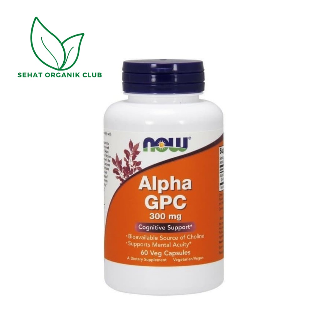 Now Foods Alpha GPC 300 Mg 60 Veg Caps / Now Food Alpha GPC / SEHAT ORGANIK CLUB