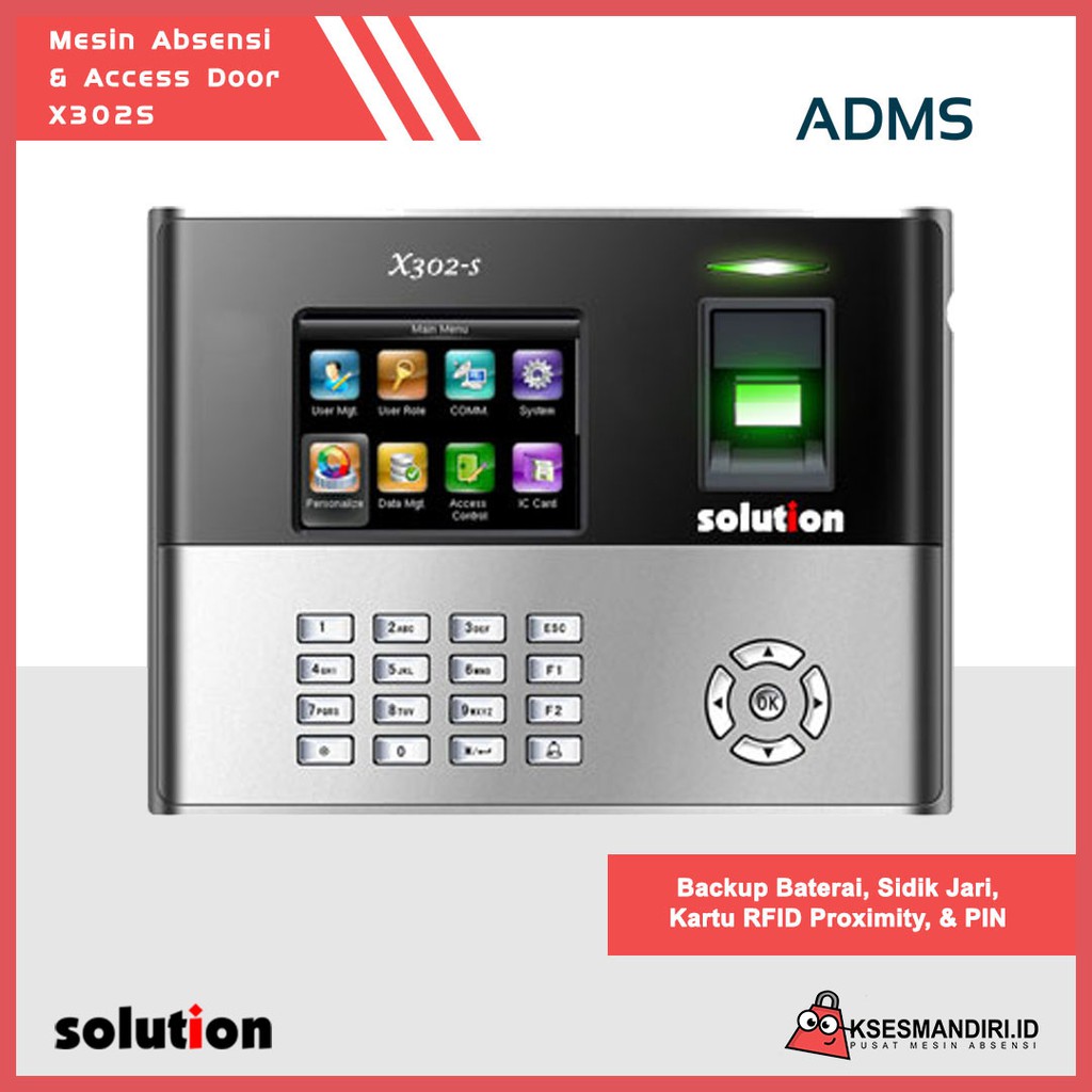 Fingerprint Mesin Absensi Access Door Solution X302-S