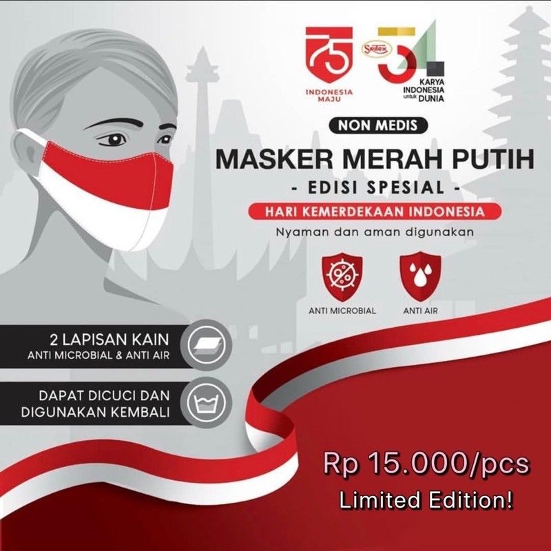 Jual Masker Merah Putih Sritex LIMITED EDITION | Shopee Indonesia