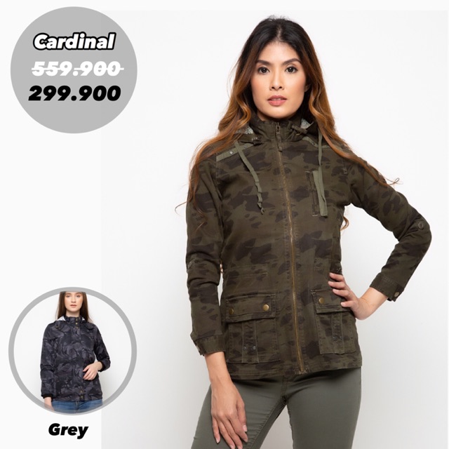 Cardinal Ladies Jaket Parka Wanita Army