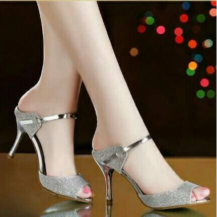 4283LJ Jual Murah Ykshoes 1010 Peep Toe High Heels 17Cm 17 Cm Shoes Import Hak Tinggi Bartier Silve