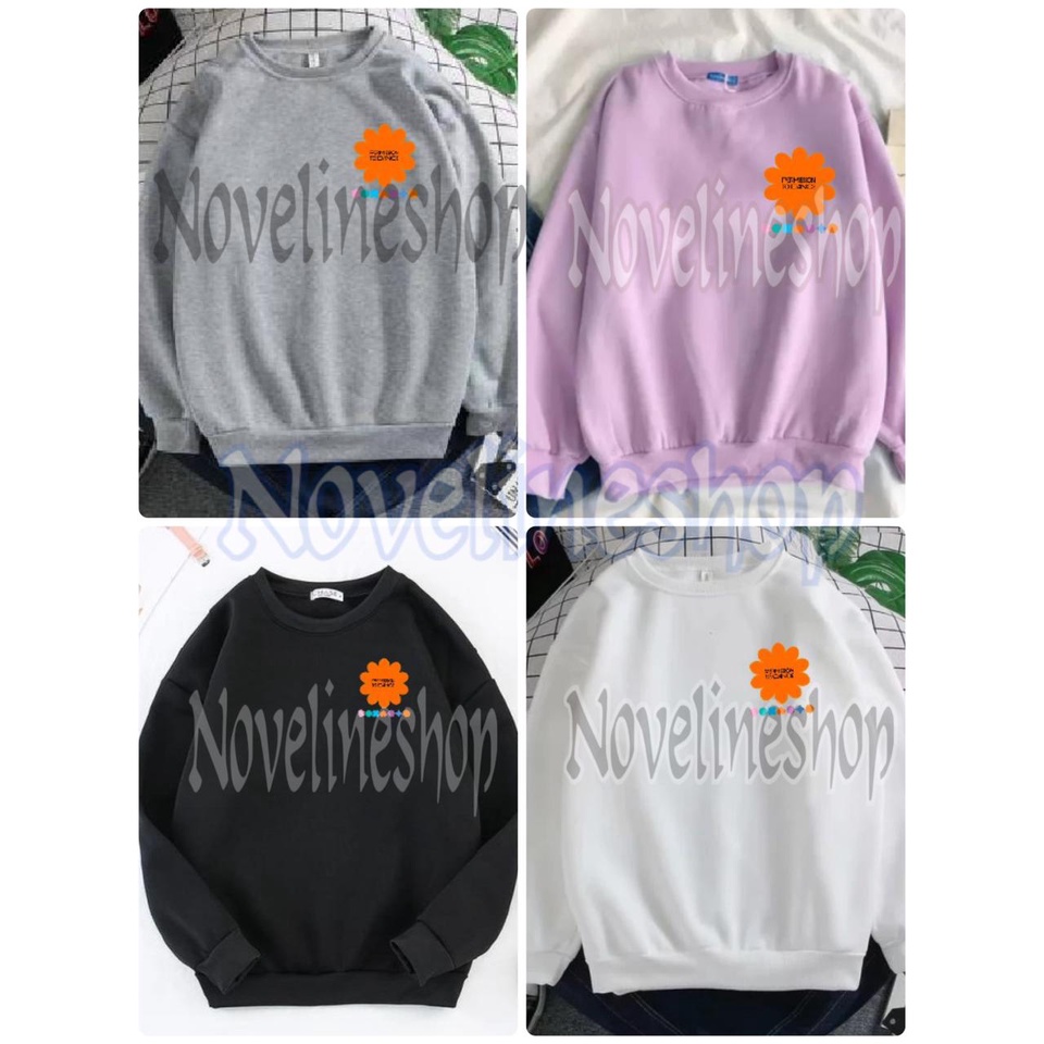 SWEATER BASIC KPOP BTS PERMISSION TO DANCE LOGO KECIL PREMIUM FLEECE
