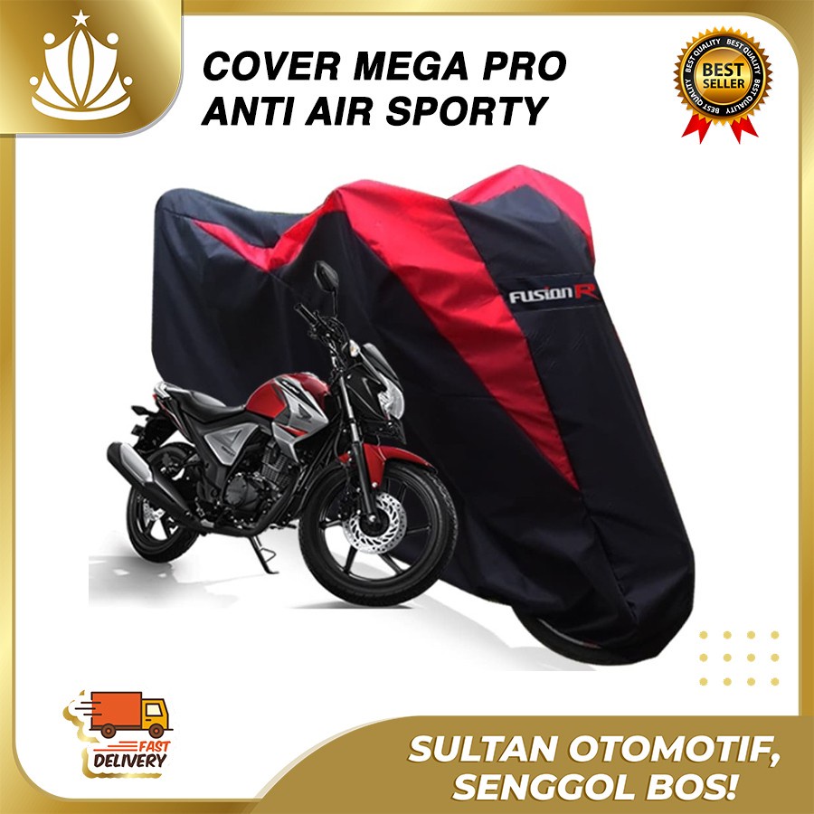 Sarung Motor Warna MEGAPRO Waterproof / Penutup Motor Warna MEGA PRO / Cover Motor Merek FUSION R