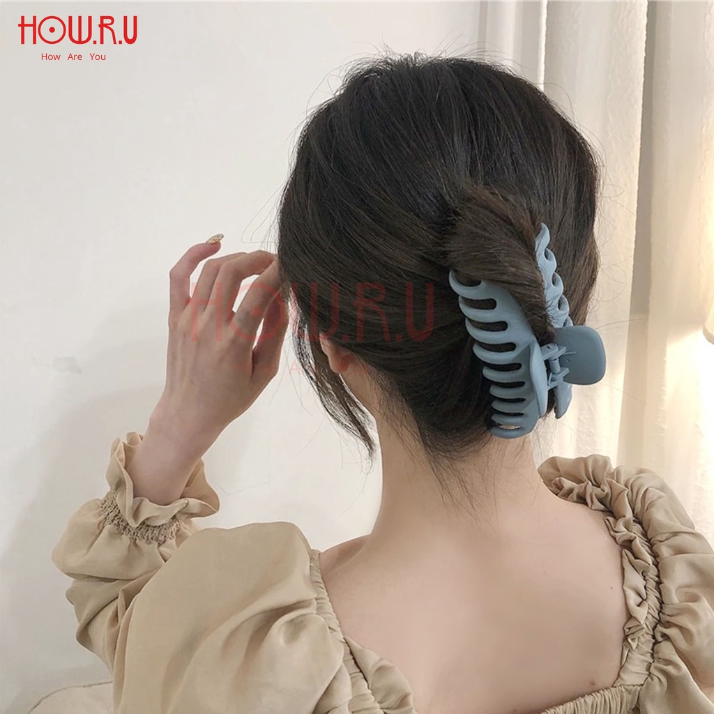 HOW.R.U | 7-10 cm - Jepit rambut  Korea Aneka Motif Warna Pastel