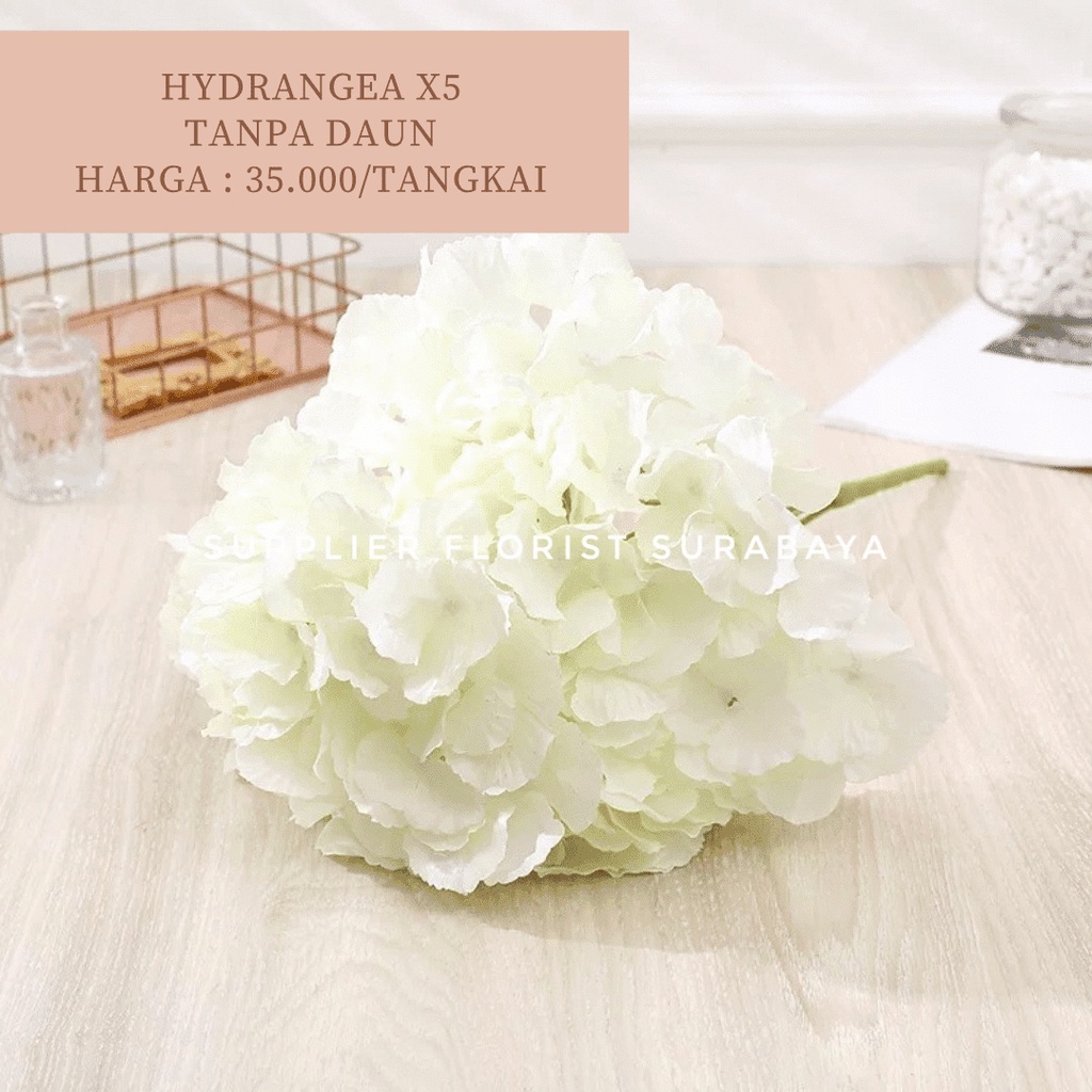 HYDRANGEA BUNGA PALSU HORTENSIA BUNGA MAINAN ARTIFICIAL FLOWER HYDRANGEA