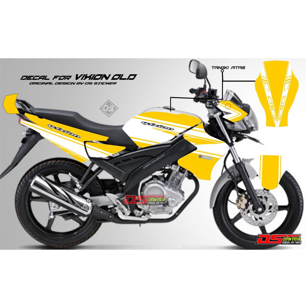 Decal Fullbody Vixion Lama Kuning Simpel Shopee Indonesia