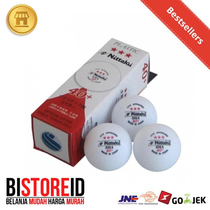 bolaPing pong / Tenis Meja Nittaku 3 star SHA 40+ Balls Original