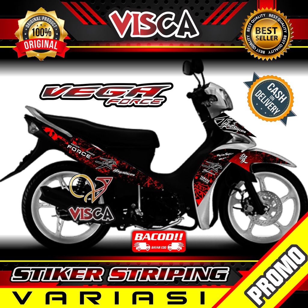 Striping Vega Force - Stiker Sticker Striping Variasi Lis Yamaha Vega Force - Striping Hologram Vega