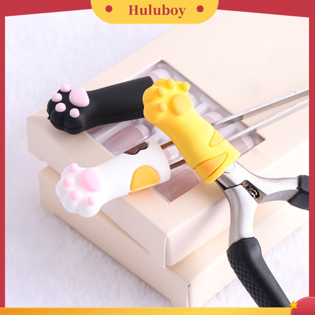 Huluboy Huluboy♡ Cover Pelindung Pinset Bentuk Kucing Bahan Silikon Untuk Manicure