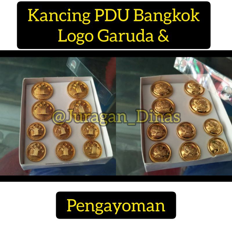 KANCING PDU PENGAYOMAN/LOGO GARUDA LURAH CAMAT PASKIBRA