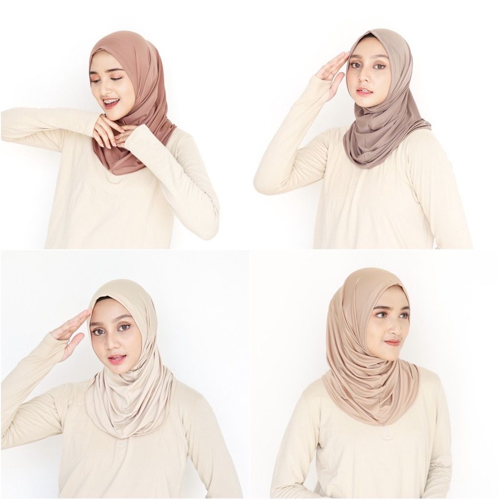 NON PET Hijab Sport Non Pet Olahraga Volly Sehari-hari Bahan Jersey Pusatgrosir_solo