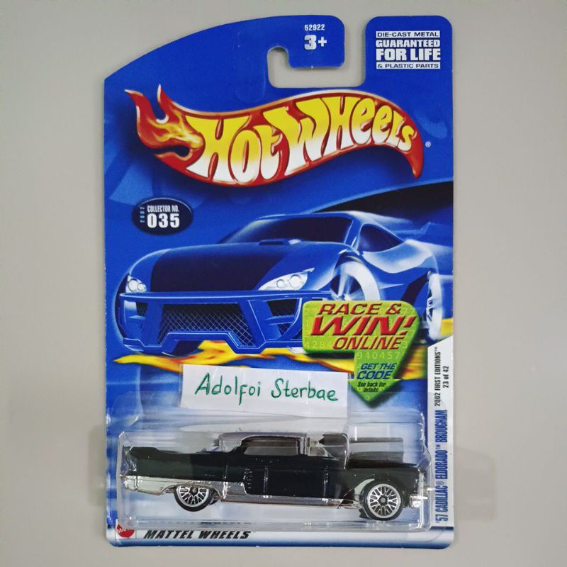 hotwheels hot wheels '57 cadillac eldorado brougham 2002 first editions