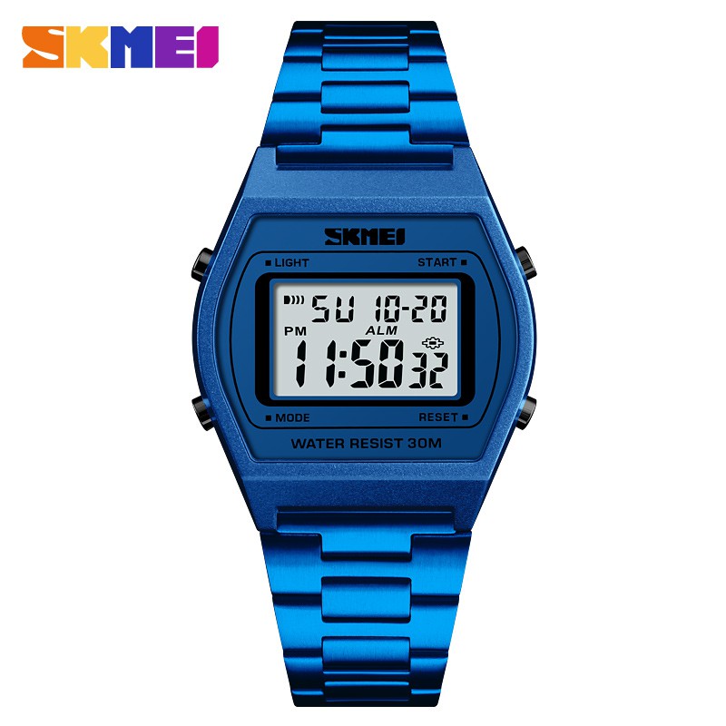 SKMEI 1328 Jam Tangan Pria Digital Tali Stainless WATCHKITE WKOS