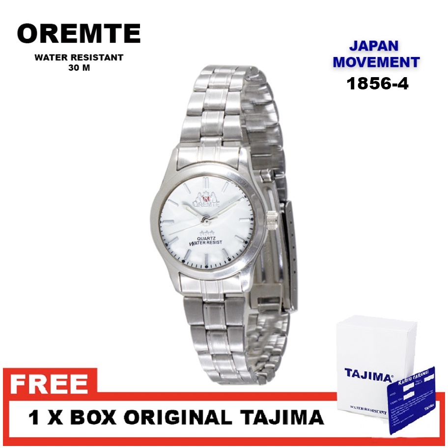 Jam Tangan Oremte Wanita 1856 L Stainless Steel Water Resist 3 ATM Watch Original