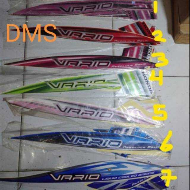 Sticker striping motor honda vario 110 karbu 2008