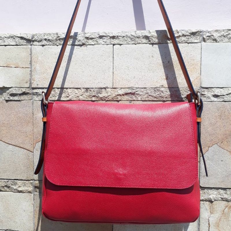 TAS KULIT WANITA SELEMPANG WANITA KULIT ASLI MOTIV JERUK