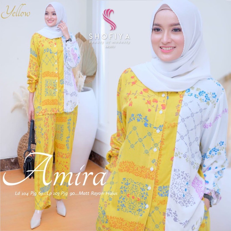 (COD) AMIRA - SETELAN WANITA MUSLIMAH TANPA JILBAB NEW ARRIVAL BY SHOFIYA