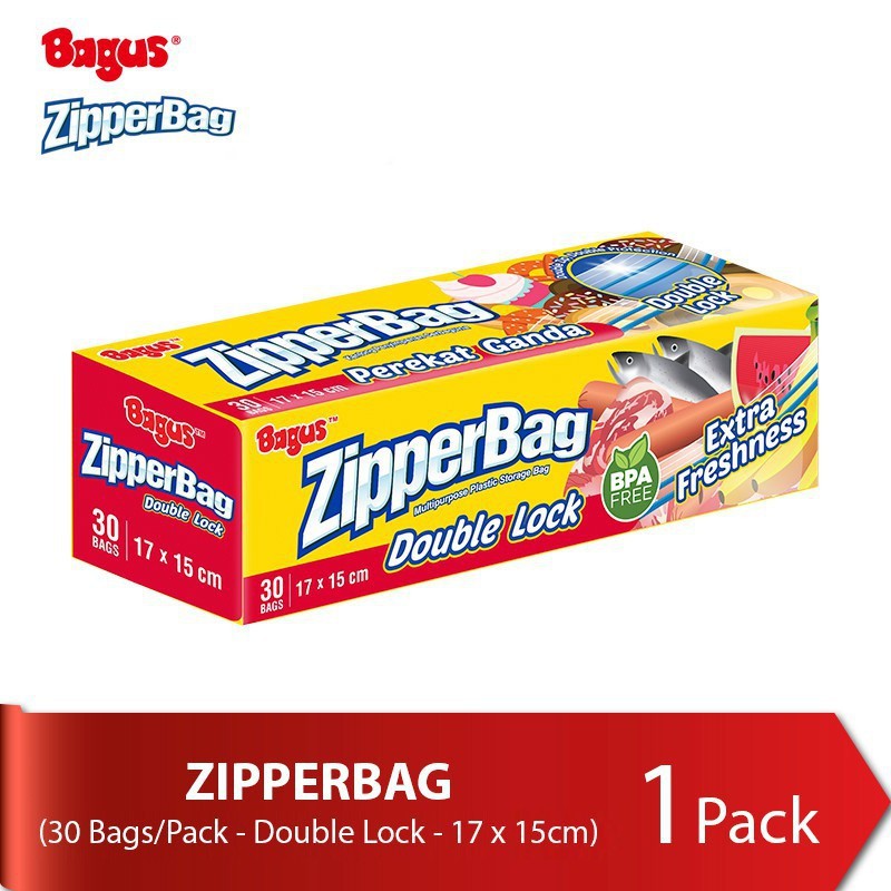 Bagus Zipperbag 30's - 17 cm x 15 cm