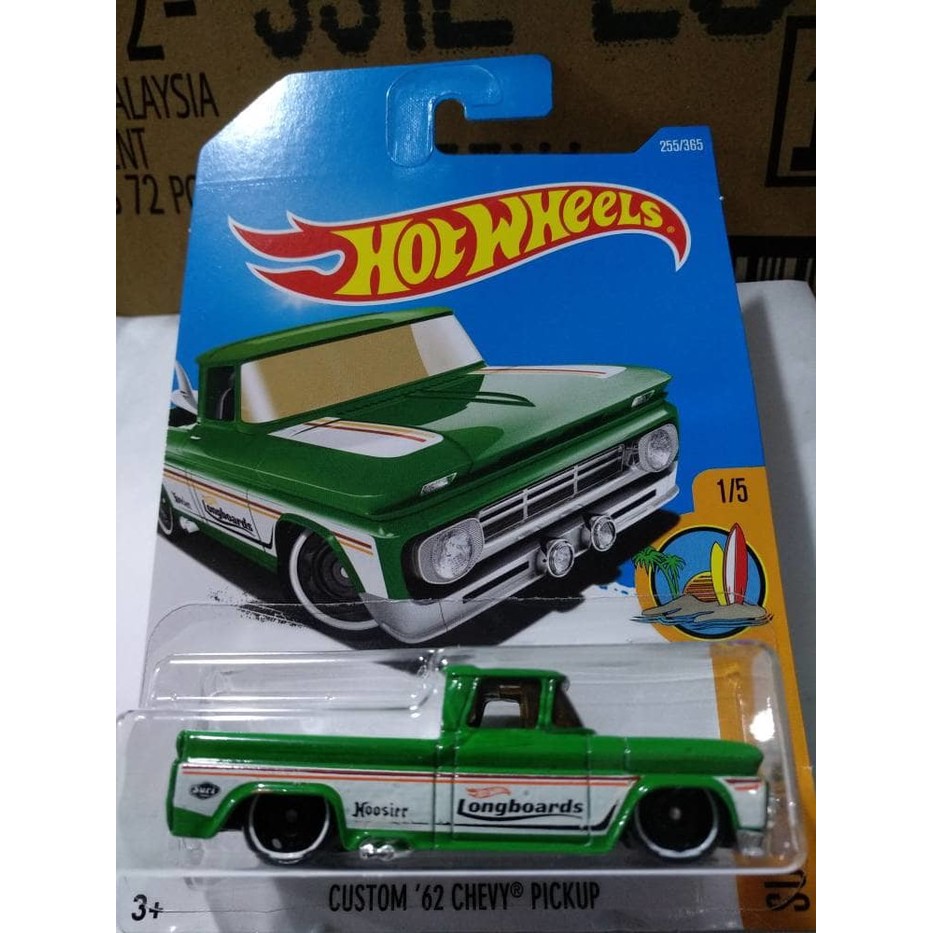 B0081 HOT WHEELS   HOTWHEELS CUSTOM  62 CHEVY PICKUP HIJAU by WAWS