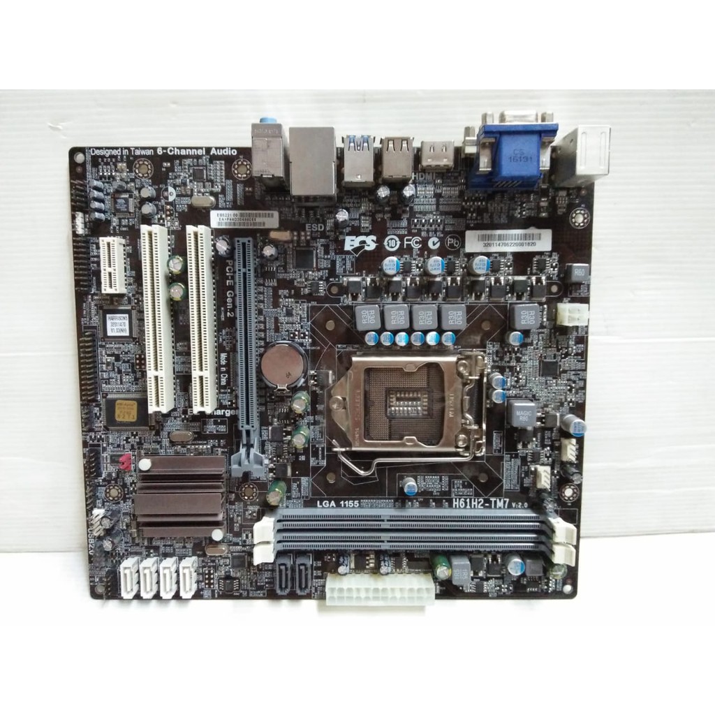 Motherboard Intel ECS LGA 1155 H61 HDMI USB 3.0 SERAGAM