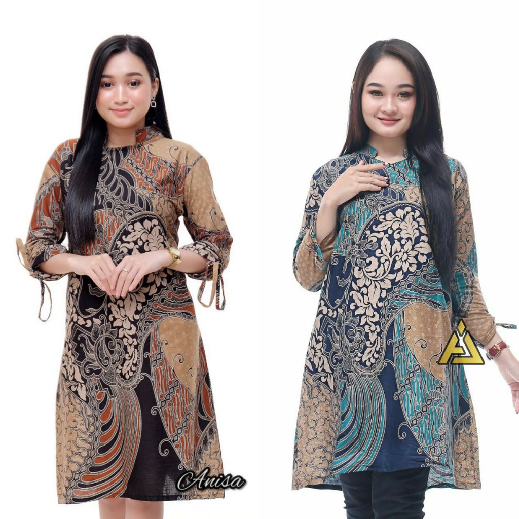 Luncurjaya | Tunik Batik Motif Seragam Batik Dianputri Baju Batik Wanita