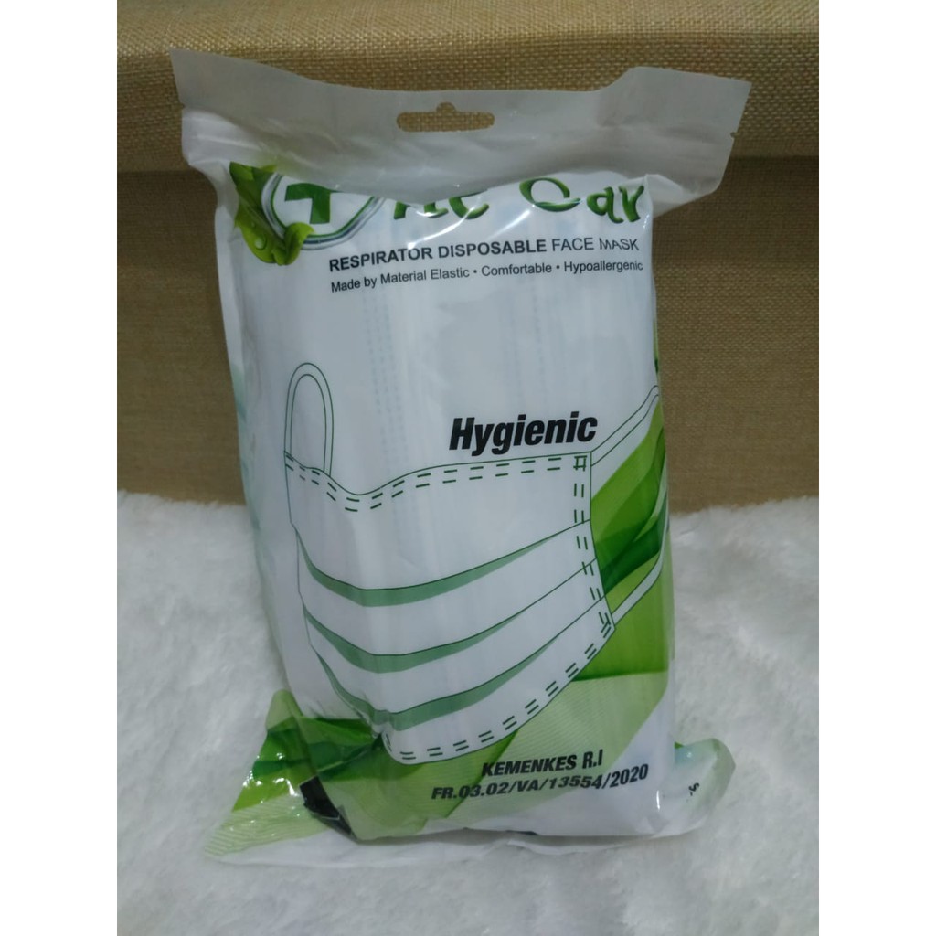 Masker 3ply Disposabe Mask/DMS Care/One Care/Hygiene (EARLOOP DAN HEADLOOP)