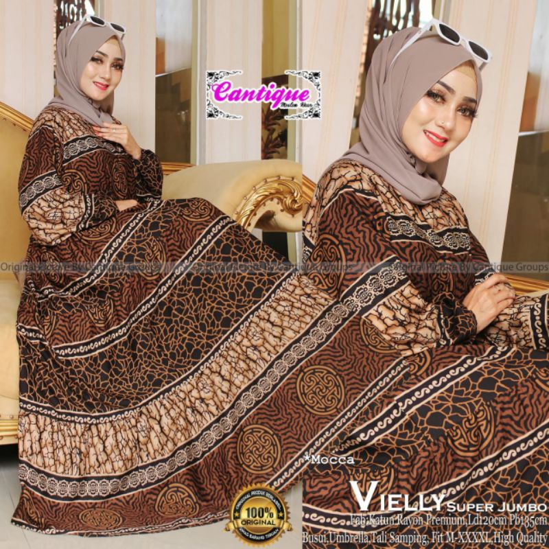 vielly super jumbo gamis jumbo motif macan leopard