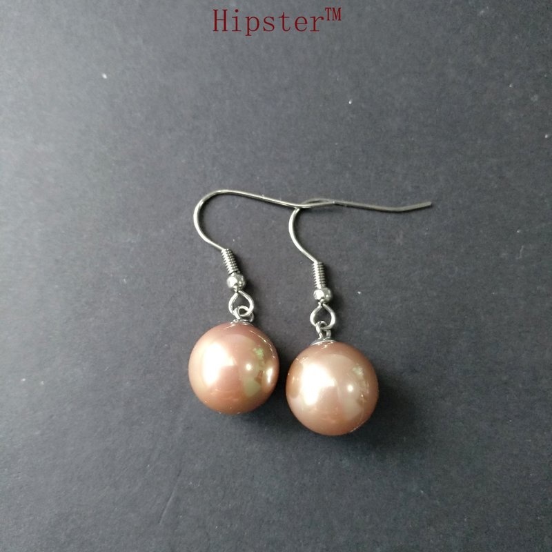 Champagne Gold Natural Pearl Short Refined Grace Simple Personalized All-Match Earrings