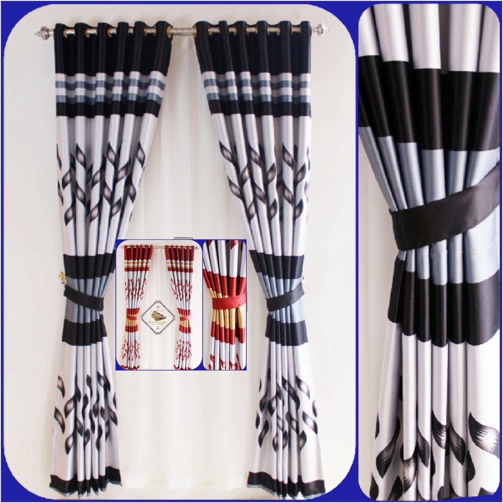 gorden minimalis / gorden minimalis blackout jendela pintu murah model smokring