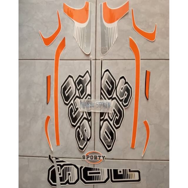 Striping stiker Scoopy sporty putih creame 2017 original