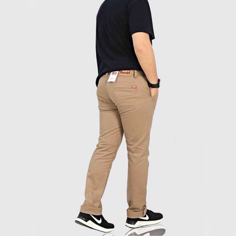CELANA PRIA CHINO Slim fit Panjang Kerja kantor Santai Liburan Cowok Gentleman