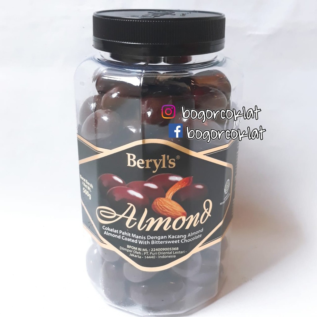 

Coklat Beryls Almond Bittersweet Jar 500gr