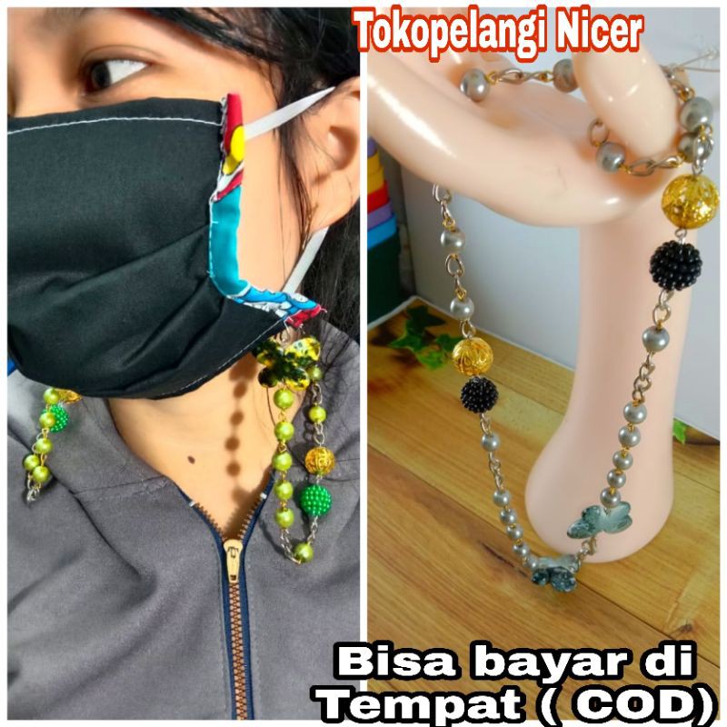 STRAP MASKER MUTIARA MIX/ KALUNG MASKER TALI GANTUNGAN MASKER/STRAP MASK CHAIN