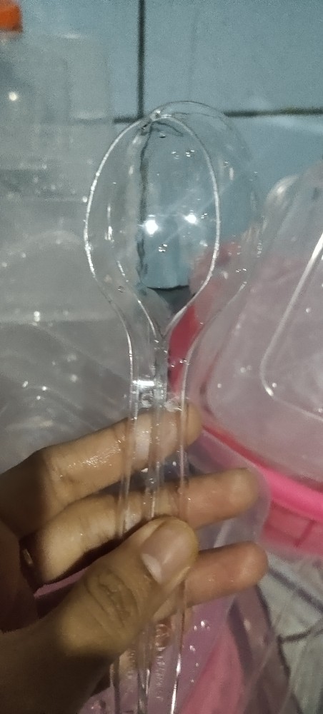 Sendok Makan Plastik Bening Isi 25