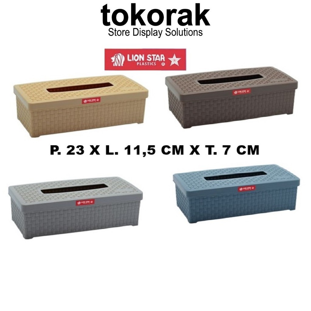 TEMPAT TISSUE UK S - LION STAR KOTAK TISU MOTIF ANYAM - RATO TISSUE