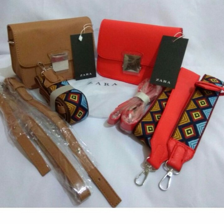 tas selempang Zara Sling Bag SAG4063 Double Strap tas wanita tas batam tas import