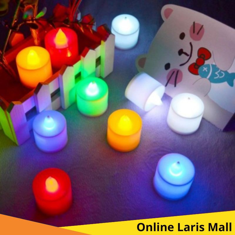 OLM - L225 LILIN MINI LED LAMPU ELEKTRIK/CANDLE LIGHT/DEKORASI WARNA WARNI/LAMPU NATAL/LAMPU HIAS